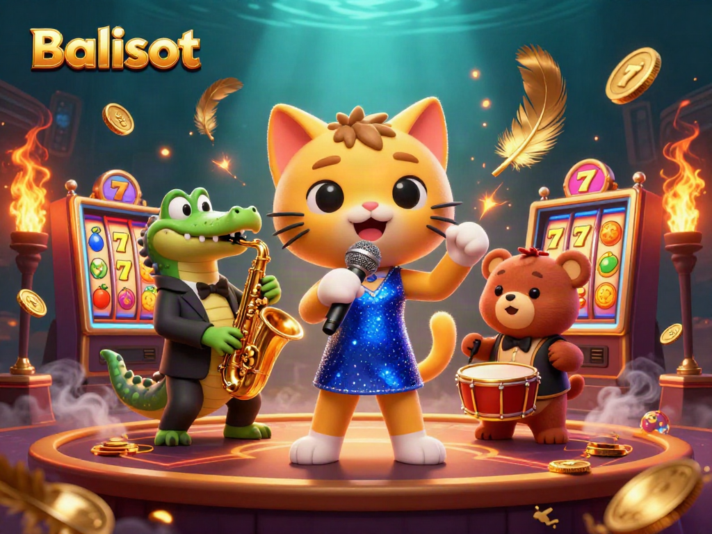 Experience the thrill of Balislot with lively 3D casino characters and vibrant gaming elements.