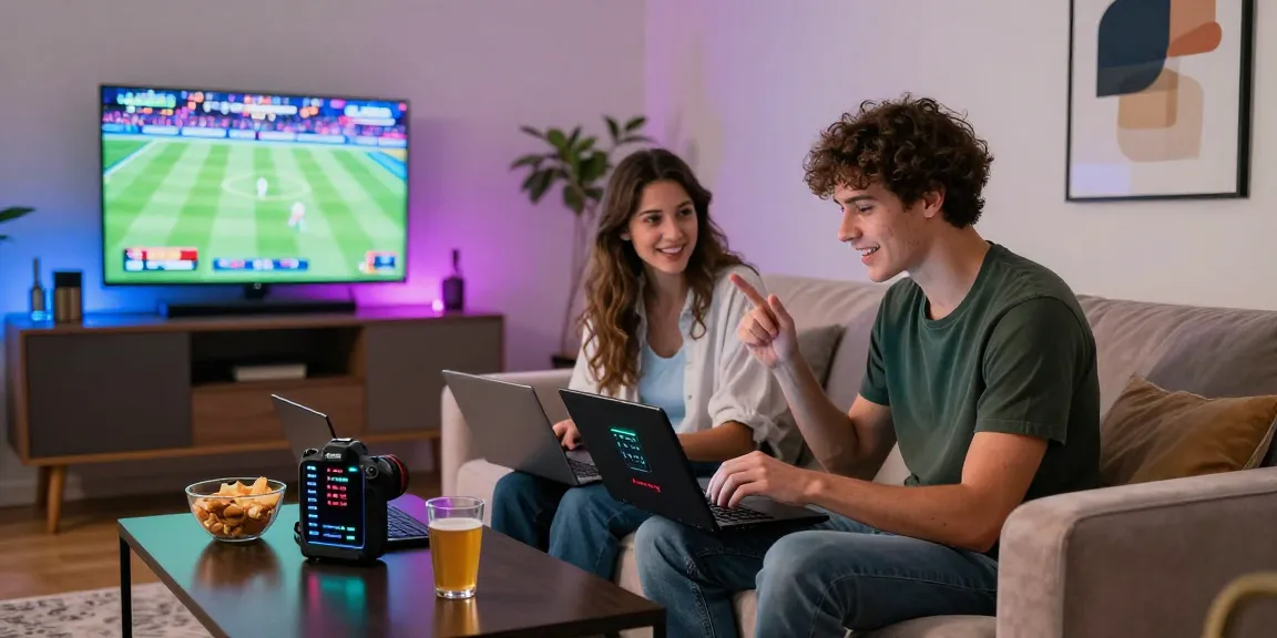 Excited players enjoy Link Alternatif Vegas88 in a vibrant living room